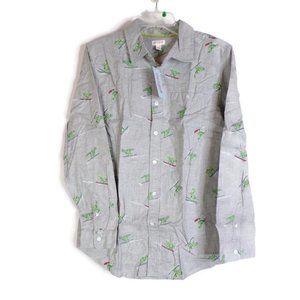 Cat and Jack Gray Dino Shirt Size XXLH (18) Long Sleeve BNK0842  2/22